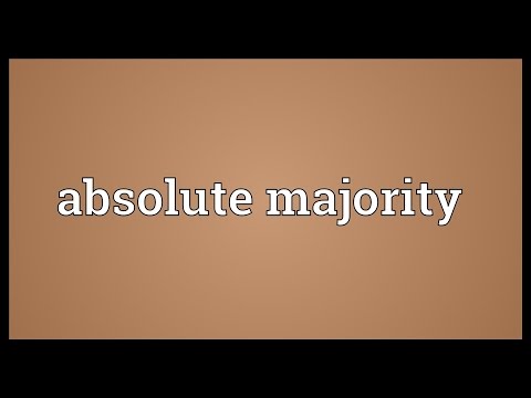 Absolute majority Meaning