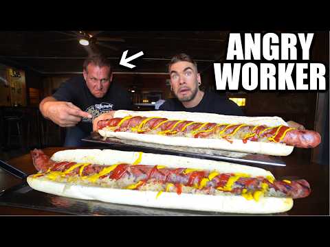 ATTEMPTING THE WORLD'S BIGGEST HOT DOG CHALLENGE | Joel Hansen