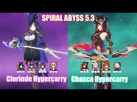 C0 Clorinde Hypercarry & C0 Chasca Hypercarry | Spiral Abyss 5.3 | Genshin Impact