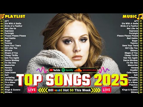 Adele, Dua Lipa, Ed Sheeran, Rihanna, Selena Gomez, Bruno Mars, Maroon 5, Sia - Billboard Hot 100