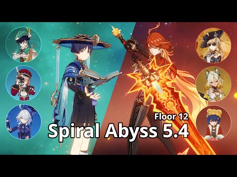 5.4 NEW ABYSS C1 Wanderer & C2 Mavuika + Navia - Floor 12 (9 Stars) | Genshin Impact