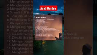 Adab Berdoa | Adab Berdoa dengan betul |#shorts #adabberdoa