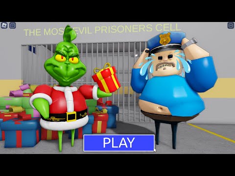 GRINCH STOLE CHRISTMAS in BARRY'S PRISON RUN! #roblox