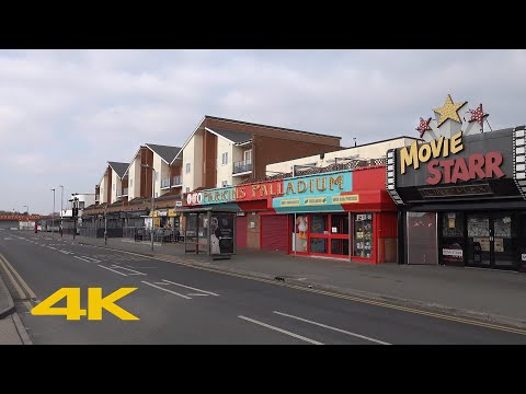 Canvey Island Walk: Town Centre & Beach【4K】