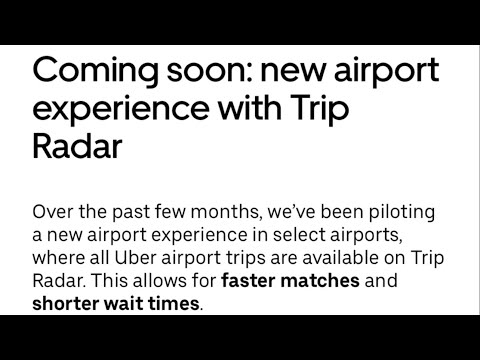 New airport experience with Trip Radar. Faster matches, shorter wait times, crap pay! No queue