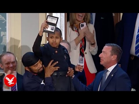 President Trump makes 13-year-old DJ Daniels an agent of Secret Service