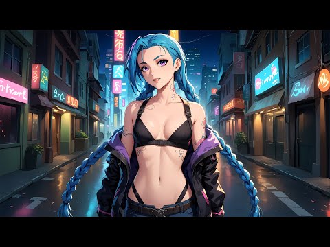 Your Waifu Jinx | (Arcane) Trance Cyberwave Playlist - for Gaming, Work, Relax