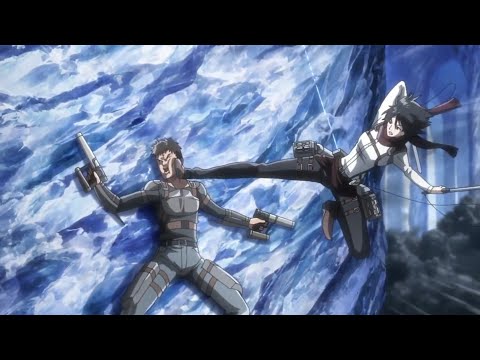 Gun Fight Against Sword | Levi and Mikasa vs 100 Military Police (English Dub)