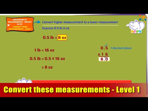 G5 - Module 15b - Ex1 - Convert these measurements - Level 1 | Appu Series | Grade 5 Math Learning