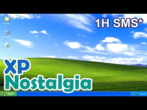 Nostalgic long Screensaver video of Windows XP basic desktop no sound no music