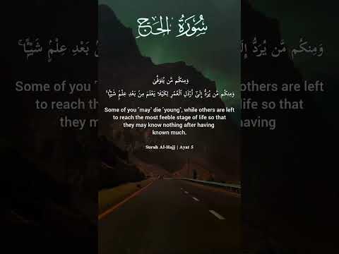 Surah Al-Hajj | Ayat 5 | With English Translation | #ayatoftheday #arabic #islam #love #shorts #