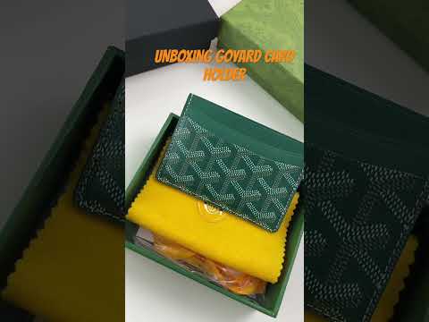 UNBOXING GOYARD GREEN CARDHOLDER #goyardwallet #luxurybagunboxing #luxueybag #lifestyle