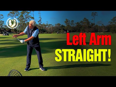 How To Keep Your LEFT ARM Straight in Golf