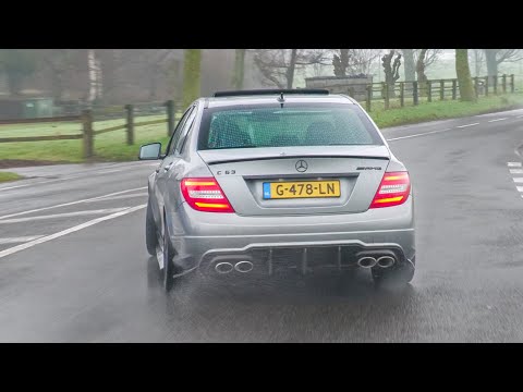 Mercedes C63 AMG 6.2 V8 - LOUD Revs and Accelerations!