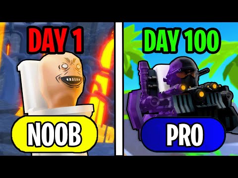 I went from Noob to Pro in TOILET TOWER DEFENSE Part 4!!...Roblox