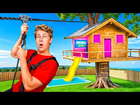 I Built a SECRET Tree House in My Backyard!