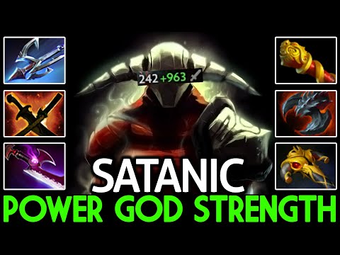 SATANIC [Sven] Power God's Strength with Full Physical Build Dota 2