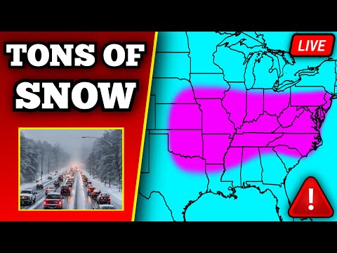 🔴 BREAKING Winter Storm Update - Tons Of Snow & Ice Coming - With Live Storm Chasers