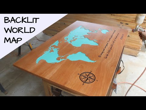 How to Make a Wooden World Map | LED Backlit Wall Art