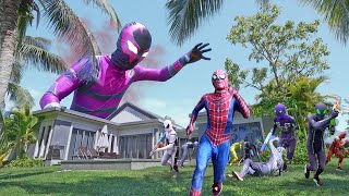 New GIANT Bad-Hero vs Pro 8 Spider-Man Bros || Get SPIDER-MAN's House Back !!! ( Action Movie )