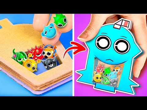 DIY AQUA Sprunki Fidget 🧊💙 *Best Lego And Paper DIY's*