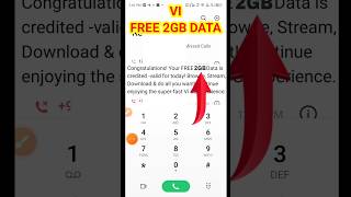 Vi 2GB free data | Vi free data | Vi free data code 2024 |Vi free net | Vi free data new code#shorts