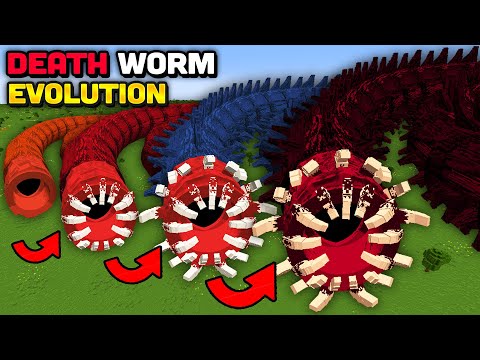 Minecraft DEATH WORM But EATING = GROW LONGER