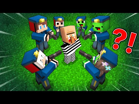 Mikey Family & JJ Family Became POLICE and Caught a CRIMINAL in Minecraft (Maizen)