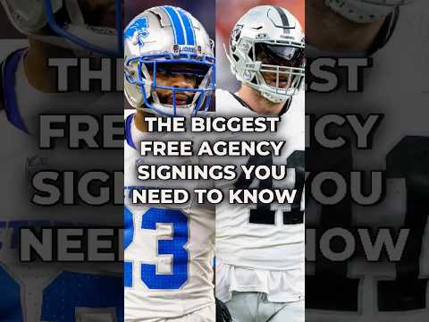 Biggest NFL Free Agency Signings: You NEED To Know #nfl #nflnews #nflfreeagency #shorts