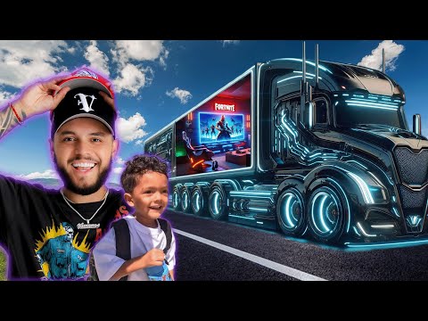 I Picked Up My Son from his FIRST DAY of School in My Semi Truck & Surprised him w/ This!!