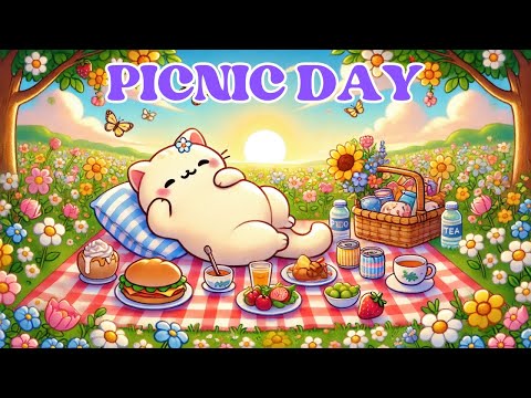 Picnic Day in a Flower Field 🌸 | 1 Hour Relaxing Lofi 🎶 | Chill & Cozy Music for a Bright Day