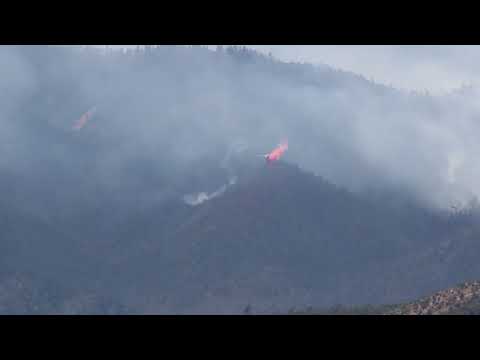 Tanker Unknown dropping retardant on the #applegatefire Sunday, 6-23-2024