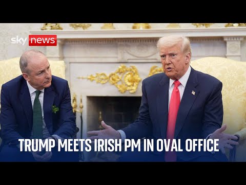 President Trump welcomes Irish PM Micheál Martin to the White House