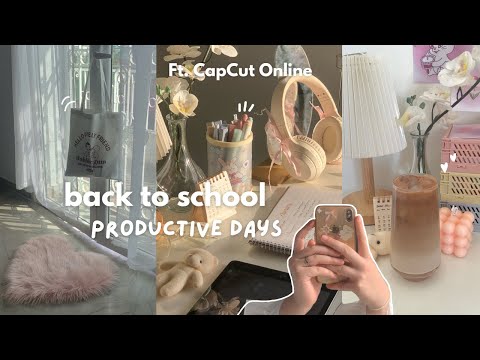 Back to school vlog 🤍 clean with me, how I edit, baking, getting back on track, ft. CapCut Online