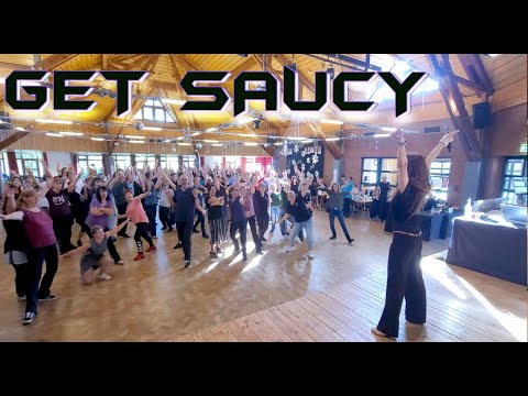 GET SAUCY LINEDANCE in GERMANY (Rebecca Lee & Grace David)