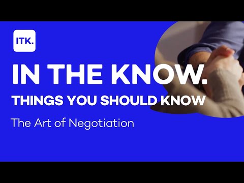 Things you should know about the art of negotiation