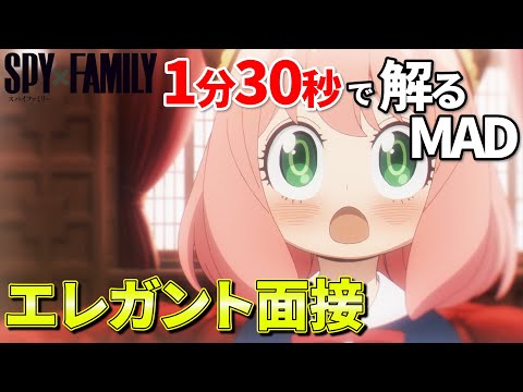 【SPY×FAMILY】ミックスナッツでエレガント面接を把握する【MAD】