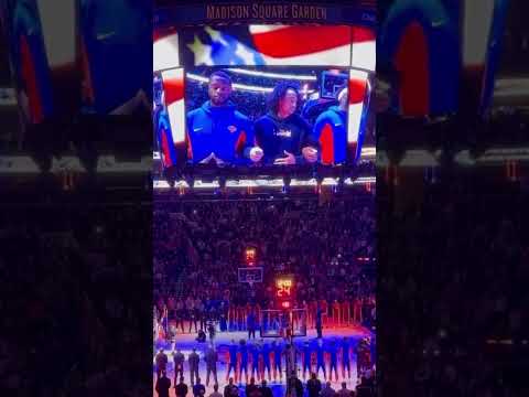 ally salort/ singing at the Knicks game 2023