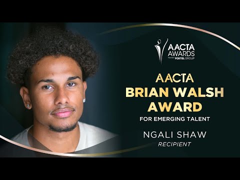 Ngali Shaw receives the Brian Walsh Award at 2024 AACTA Awards Presented By Foxtel Group