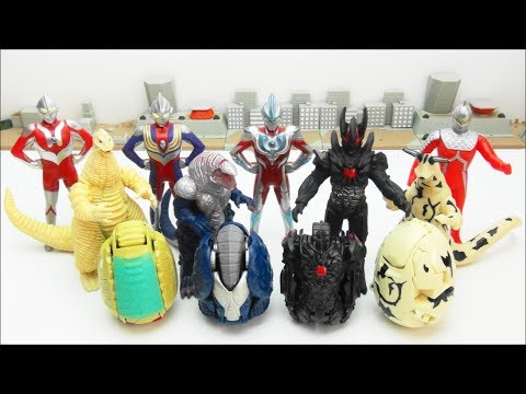 ULTRA EGG  Ultraman Ginga Tiga Seven ULTRA HEROES  Redking Golza Dark Lugiel  MONSTERS   BANDAI