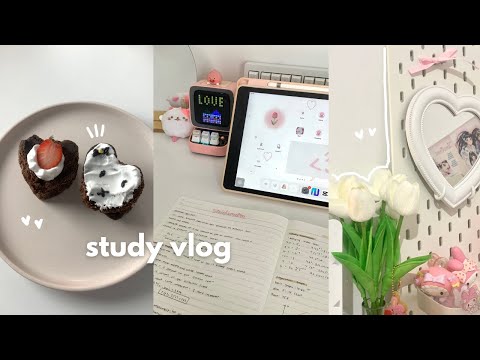 Study vlog 🫶🏻 studying, new keyboard, lots of notes,baking, what I eat, korean food, ft. Scrintal