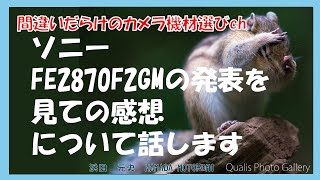 間違いだらけのカメラ機材選びch 「ソニーFE2870F2GMの発表を見ての感想について話します」