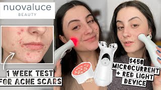 NUFACE DUPE? TESTING NUOVALUCE ANTI-AGING DEVICE | $450 MICROCURRENT + RED LIGHT FOR ACNE SCARRING