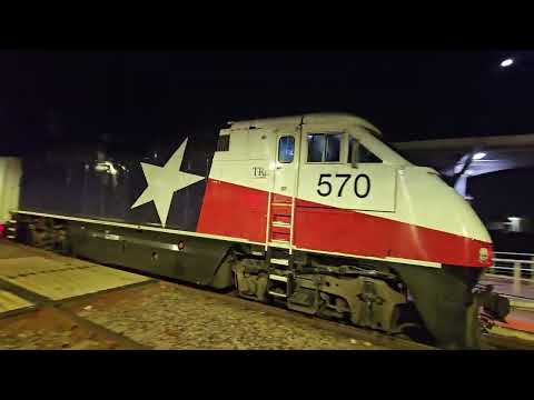 TRE 570 arrival into Fort Worth Central Station Dec 16, 2024