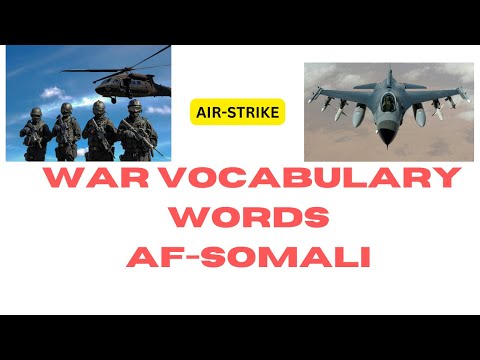 War Vocabulary Words af Somaali Ku Baro | Ereyo Dagaalka La Xiriiro