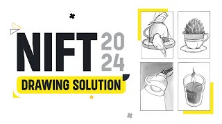 NIFT 2024 DRAWING QUESTION SOLUTION | NIFT 2025 PREPARATION | CREATIVE PROBLEM SOLVING #bdes #nift