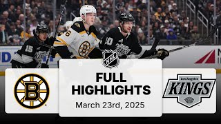 NHL Highlights | Bruins vs. Kings | March 23, 2025