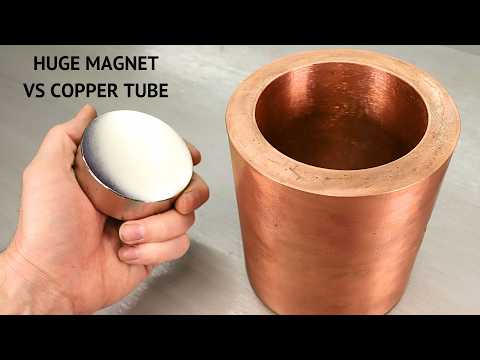 Defying Gravity - HUGE Neodymium Magnet vs Copper Tube Experiment - The Power of Lenz's Law!