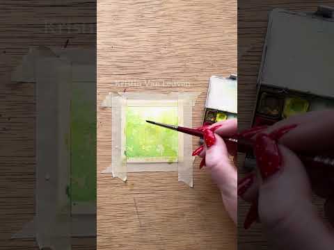 Watercolor clover using masking fluid for 18/100 tiny paintings in 2025 ￼