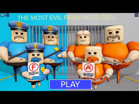 Police FAMILY BARRY Vs Prisoners FAMILY! New Obby Full Game #roblox